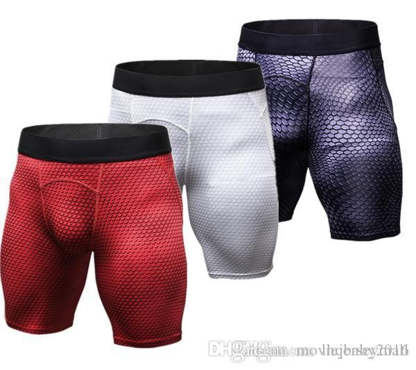 

2018 powerfull quickly dry gym sport legging crossfit men's shorts football trousers jogging compression tight running short 3 pcs set, Black;blue