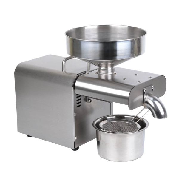 

qihang_110v/220v automatic oil press machine stainless steel small cold oil presser home seed oil extractor