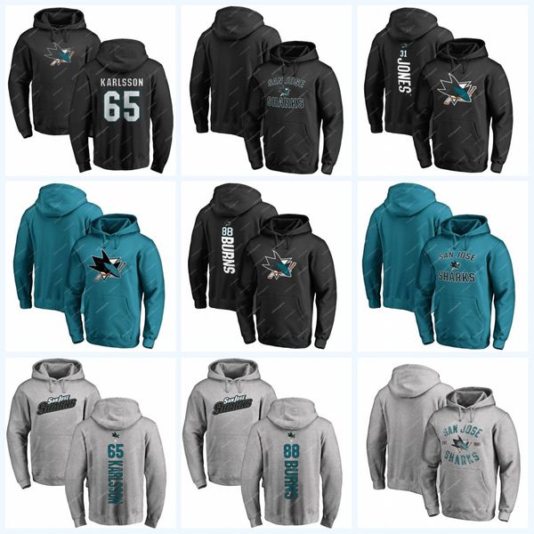 

san jose sharks mens 88 brent burns 19 joe thornton 35 couture 65 karlsson erik blank black blue beige green hockey hoodoes