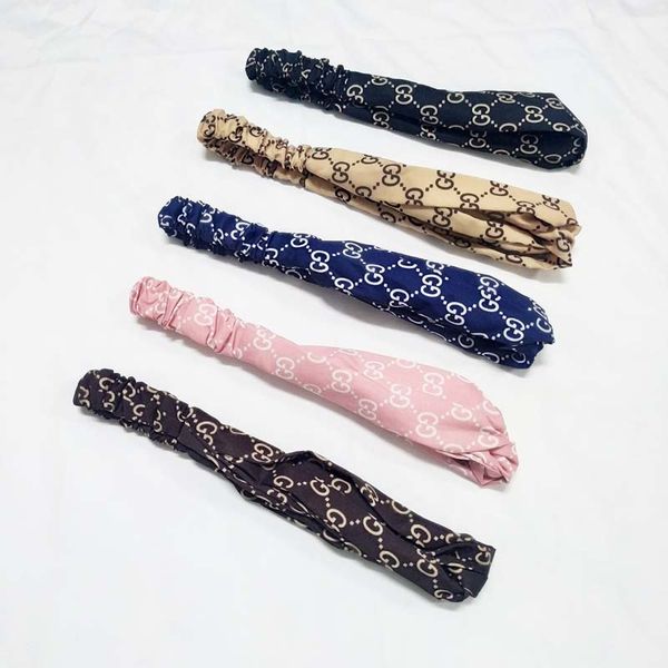 

in stock design 100% silk cross headband fashion brand elastic hair bands for women girl retro floral bird turban headwraps gifts, Silver