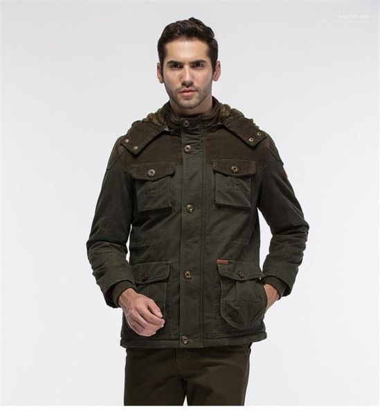 

jackets casual loose wool mens hooded cotton padded coats casual males clothing mulit pockets mens designer cotton padded, Black;brown