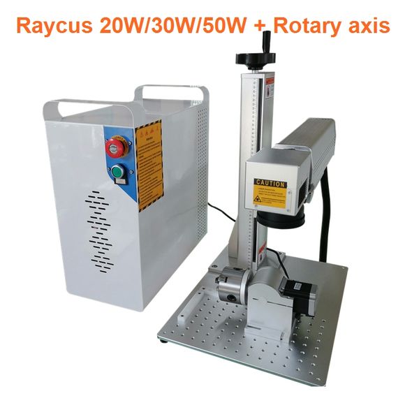 

factory direct 30w raycus fiber laser metal marking machine engraving machine for aluminum gold silver copper engraving rotary