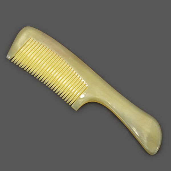 

1pc fine natural horn comb feel comfortable color transparent anti-static hair comb g0416, Silver
