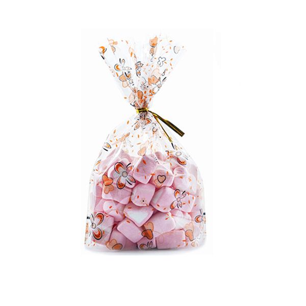 

50/pcs candy bag packaging for sweets candies bags transparent plastic easter birthday wedding party gift wrap pink 100 % new