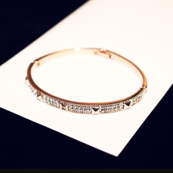 

Fashion luxury diamond Bracelets rose gold 18k gold plated for women diamonds brand jewelry luxury designer Bracelets