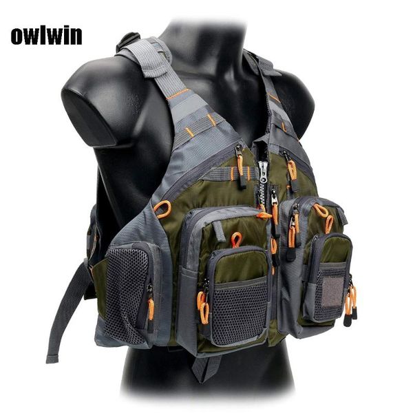 

owlwin life vest life jacket fishing outdoor sport flying men respiratory jacket safety vest survival utility
