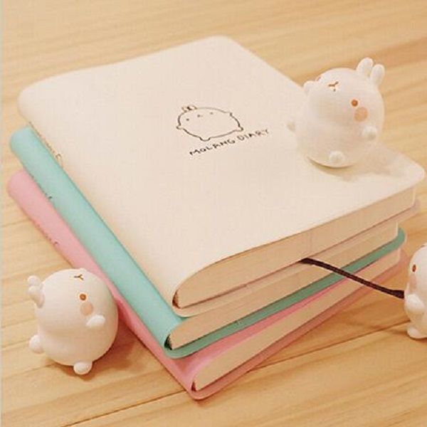 

симпатичный kawaii ноутбук мультфильм molang rabbit journal diary planner блокнот для малышей подарков корейский канцелярские три кавера