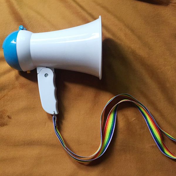 

5w mini play music megaphone loud speaker recording horn wireless speech travel guide foldable handheld teaching amplifier