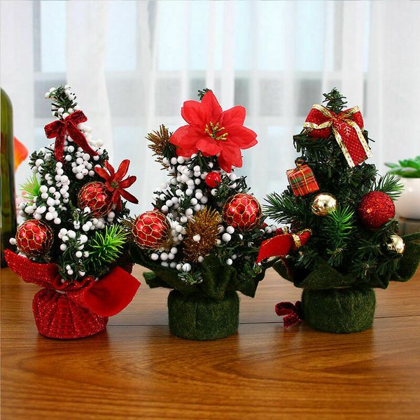 

20cm small table desk mini christmas tree holiday ornaments christmas decoration party supplies
