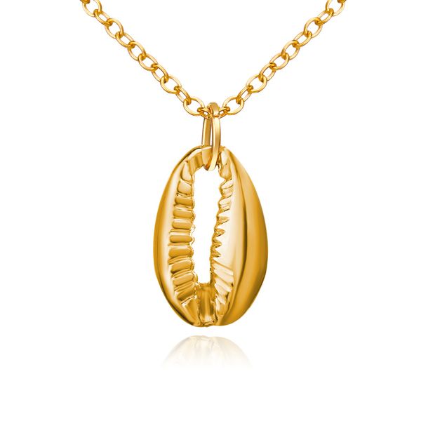 

niuyitid 2019 fashion necklace women jewelry starfish shell seashells pendant necklace long gold color chain naszyjnik muszelki, Silver