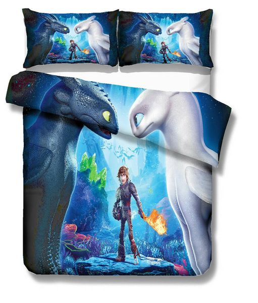 How To Train Your Dragon Bedding Set King Cartoon 3d Duvet Cover