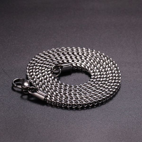 

luxury jewelry european and american stainless steel positive and negative chain 3mm stainless steel matching chain 18inch20inch24inch neckl