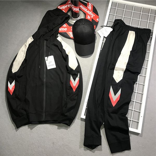 

tracksuit for men and women fashion luxury jackets + pants with zipper 19ss designer mens hooded jackets tracksuits plus asian size l-5xl, Gray