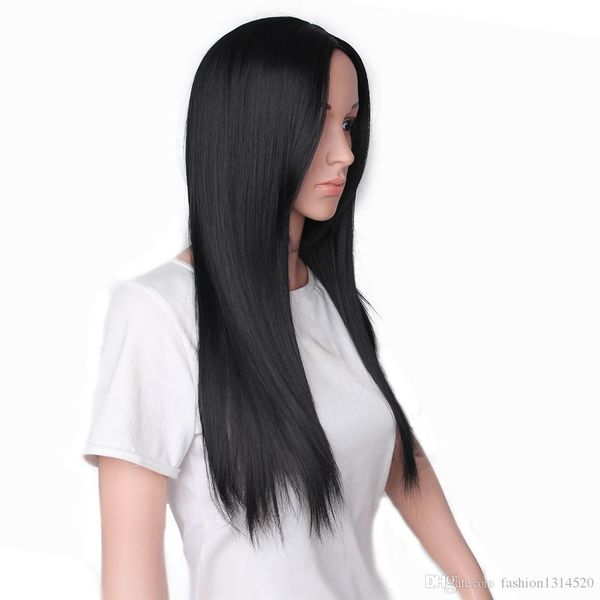 Hair Care Wig Stands Long Straight Neat Bang Hair Temperature Silk