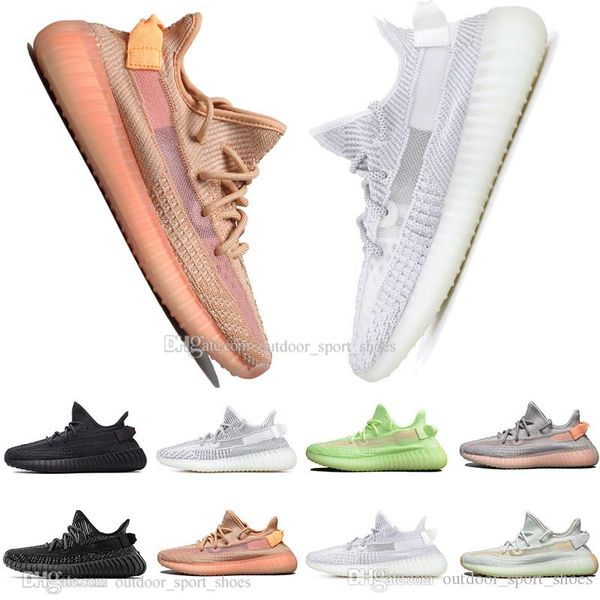 

with box kanye west clay v2 white static reflective gid glow in the dark mens running shoes hyperspace zebra men sport designer sneakers