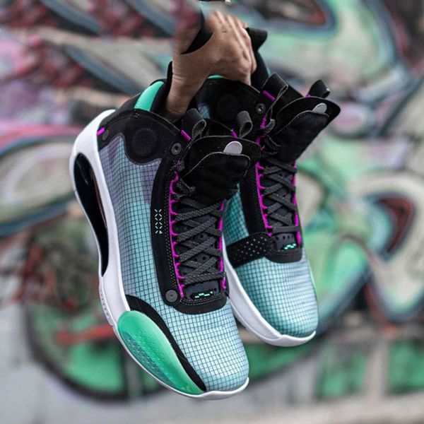 

2020 xxxiv 34 blue void eclipse 34s mens basketball shoes green glow black ar3240-400 flight trainers sport sneakers des chaussures zapatos, White;red
