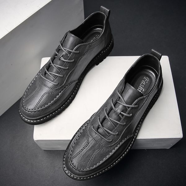 

tide shoes black leather shoes men casual lace up original sneakers zapatillas hombre %