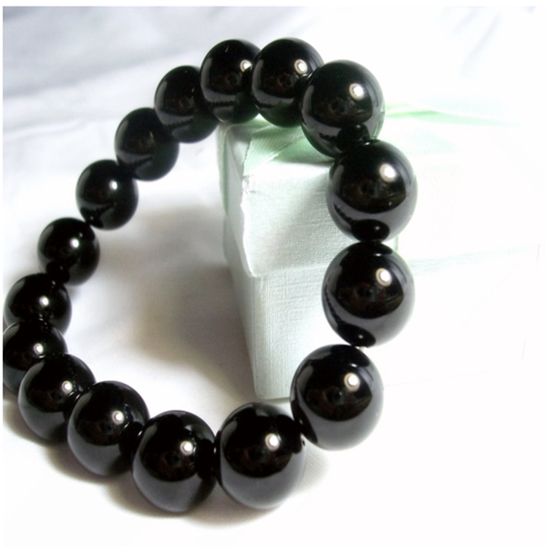 

oaiite black rosary beads bracelets black onyx obsidian beaded bracelets men and women