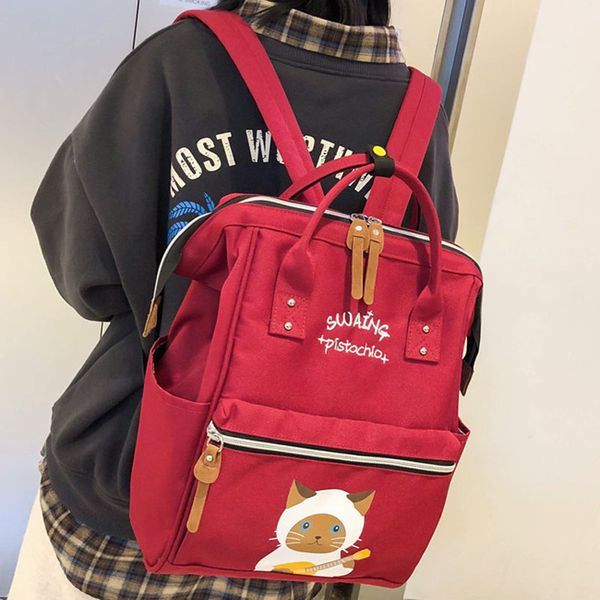 

school bag large capacity backpack multifunctional leisure travel bag 2020 new nylon college style backpack young girl favorite