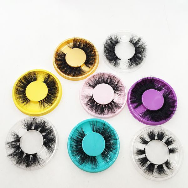 

false eyelashes 25mm long 3d mink lashes extra length big dramatic fully strip thick eyelash