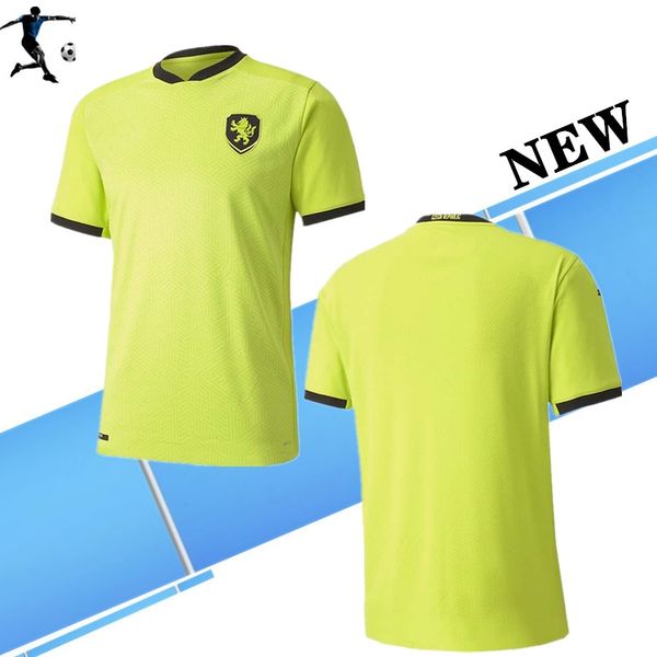 

new czech republic 2020 2021 czech soccer jersey 20 21 patrik schick pavel kaderabek camisetas national team away green football shirts, Black;yellow