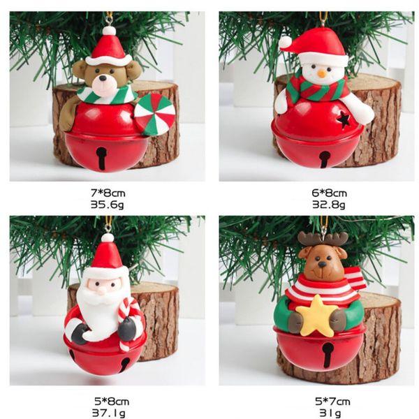 

christmas pendant decorations christmas tree bell ornaments santa claus snowman doll bell decoration supplies pro