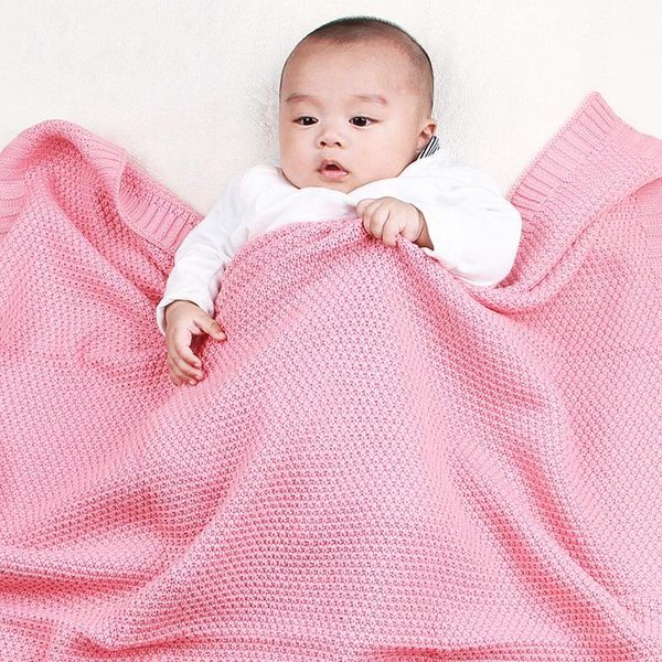 

baby blankets knitted newborn swaddle blanket soft toddler sofa crib bedding quilt winter autumn baby stroller blanket