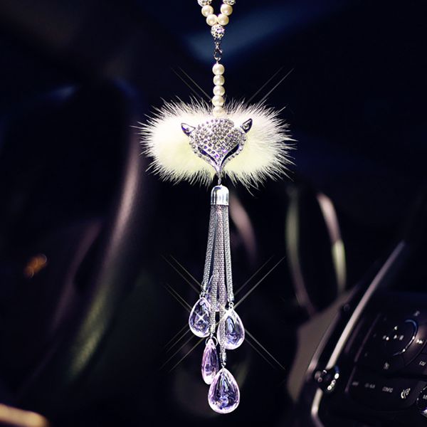 

bling car hanging accessory for girls crystal pendant in car rearview mirror auto interior decor diamond luxury pendant