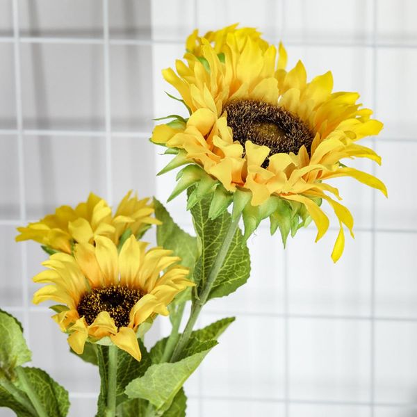 

sunflower flower simulation flower plant bonsai wedding decoration ins wind simulation home rose