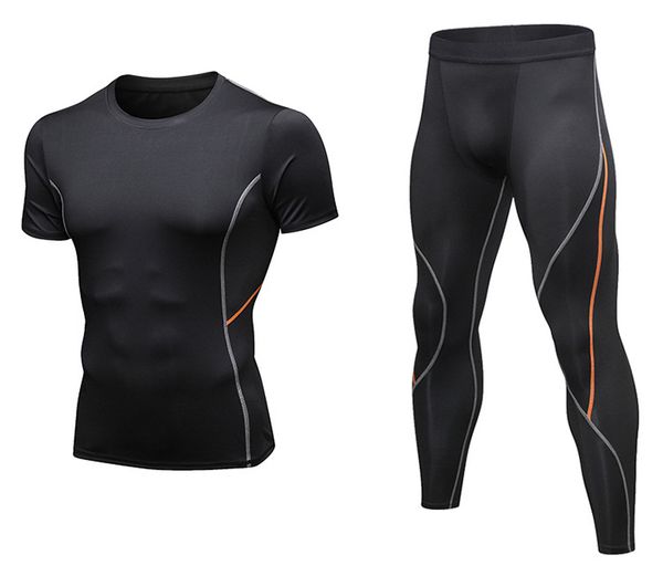 

wholesale t- shirts and leggings suit pro fitness active wear short sleeve dry fit t shirt and leggings gym sets