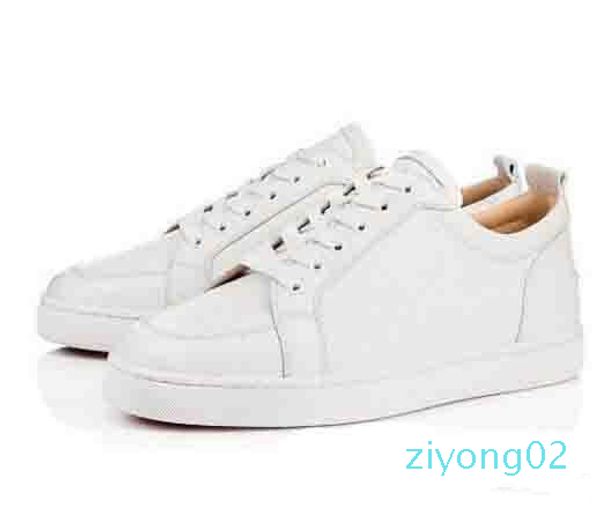 

original box] gift brand red bottom men sneakers low shoes rantulow junior flat men geunine leather white black outdoor trainer z02