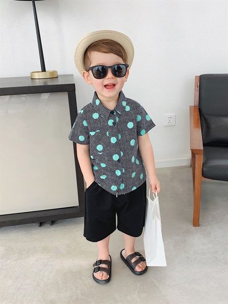 

chao fan the brightest little male god all-match blue dot ~ chao shirt fan the brightest little male god all-match blue dot shirt, White;black