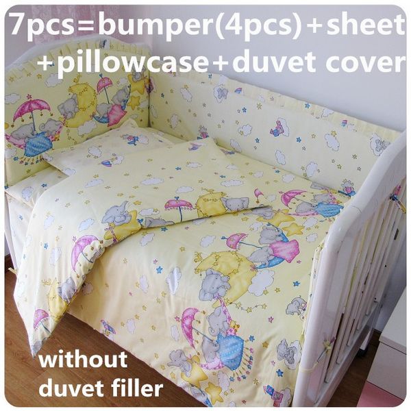 

discount 6/7pcs baby crib bedding infant children's bed sheets baby bed comforters cot quilt cover ,120*60/120*70cm