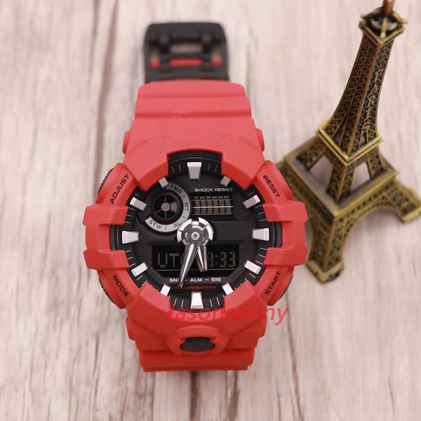 

Мужские Летние GA700 Спорт Красные Часы LED Водонепроницаемый СВЕТОДИОДНЫЙ Цифровой
