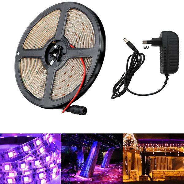 

12в 5м 300leds полосы света уф-европейское регулирование 390-400нм