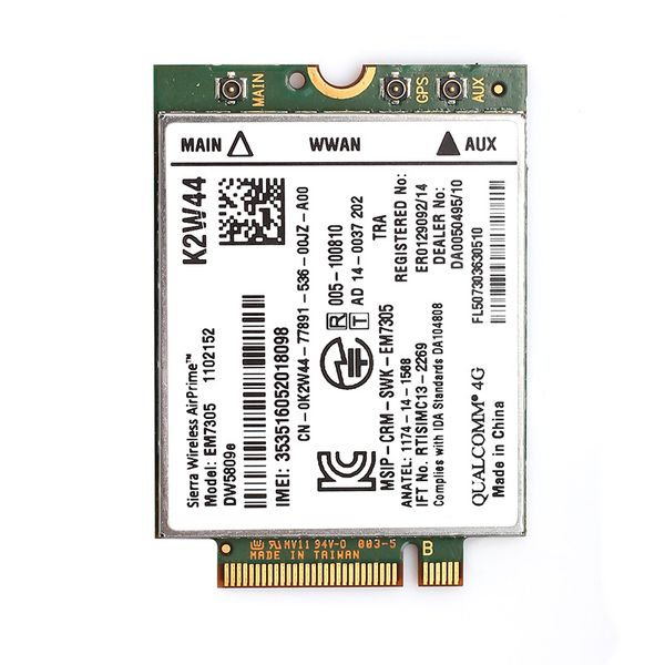 

dell dw5809e sierra wireless airprime em7305 4g lte wwan m.2 ngff card module for laplatitude 3340 e5250 e5450 e5550 e7250