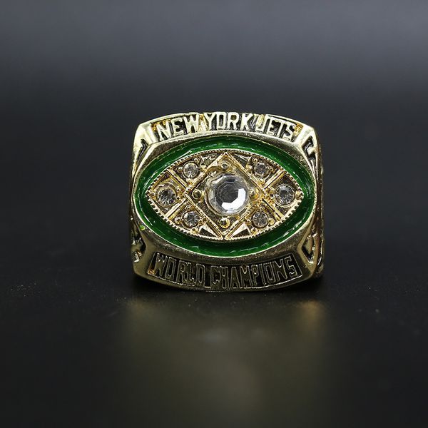 

1968 new york j e t s football world championship ring fans souvenir collection gift for birthday holiday christmas, Golden;silver