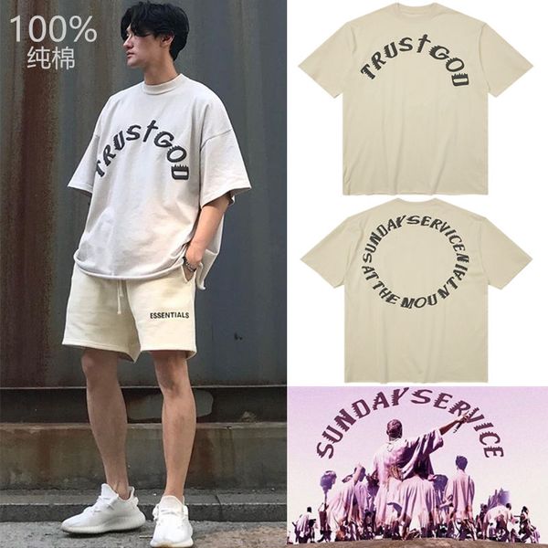 

tide brand designer men luxury20ss ouyang nana celebrity inspired t-shirt grandfather celebrity inspired letter printing retro loose drop sh, White;black