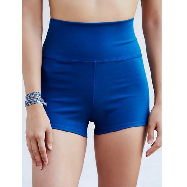 

2019 new sports shorts female elastic close fitness yoga shorts, White;red