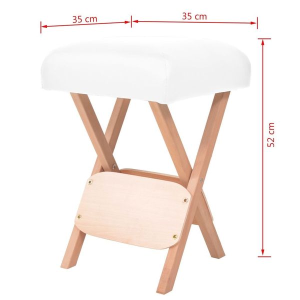 

massage stool with 12 cm thick seat amp 2 bolsters white pet supplies home garden
