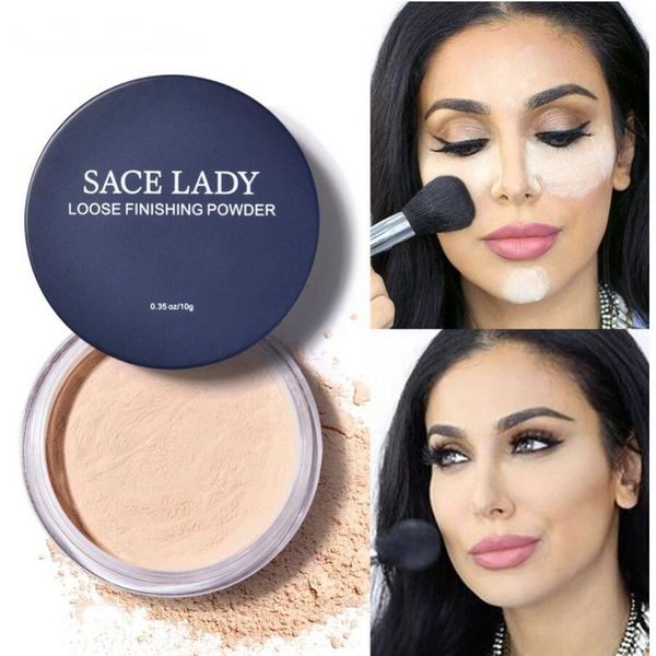 

drop ship 3 colors face loose powder 10g matte finish transparent setting powder professional translucent makeup oil-control foundation