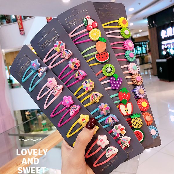 

cute princess fruit hairpins children kids hair clips pins barrette accessories for women girl hairgrip headwear hairclip, Slivery;white