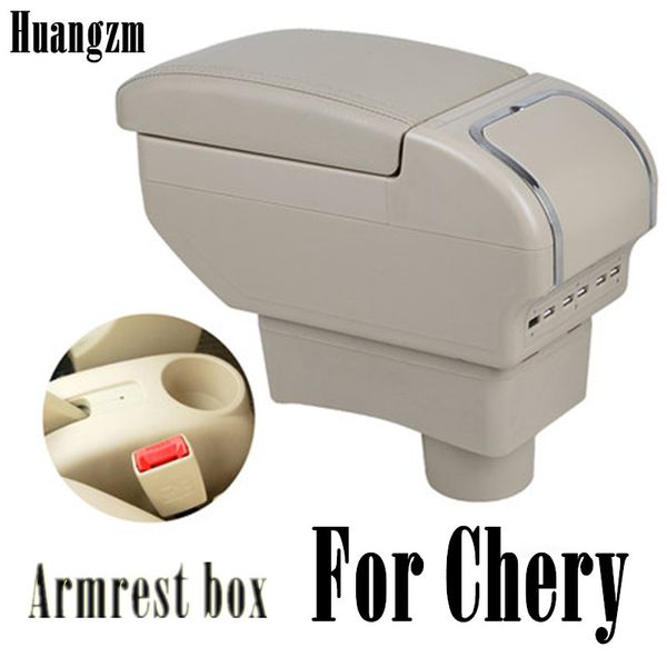 

armrest for chery a13 very celer fulwin 2 2008-2012 dual layer pu leather central store content box with ashtray cup holder car
