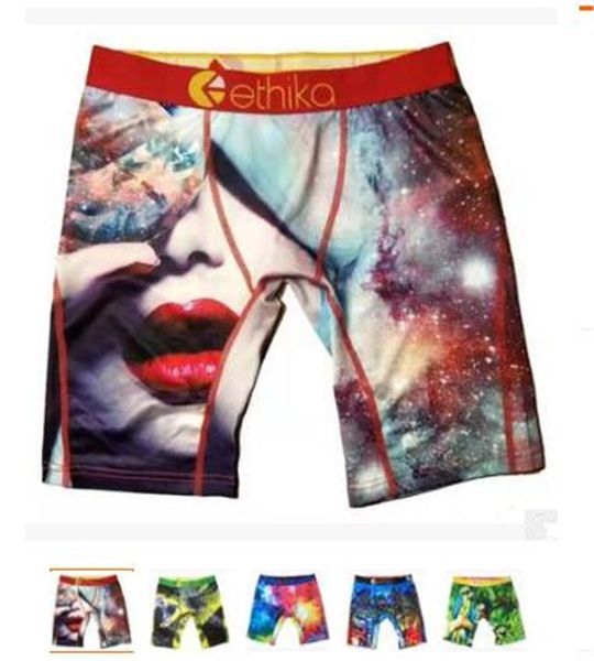 

2020 boxers' cotton breathable hip hop rock excise boxers' deluxe panties tight panties boxers design men's underwear letter, Black;white