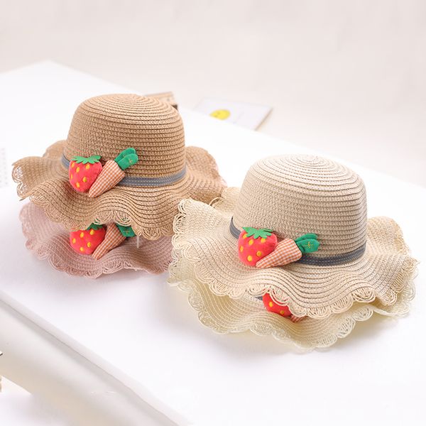 

children straw hat princess summer baby sun hat foldable sunscreen children, Yellow