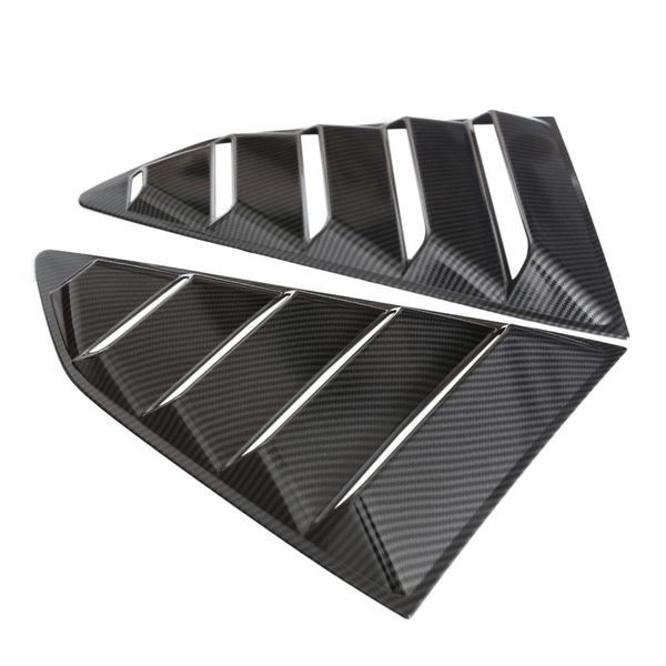 

2pieces 1/4 black side window louvers scoop cover vent for chevrolet camaro 16-18