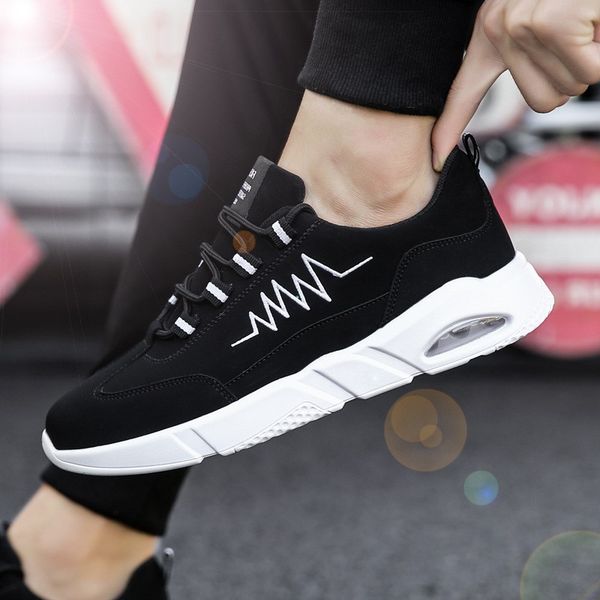 

men cotton-padded shoes autumn & winter korean-style trend canvas shoes versatile warm athletic plus velvet casual f, Black