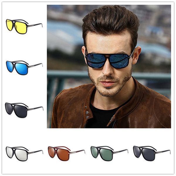 

men's polarized sunglasses pilot classic summer uv protection mirror sunglass vintage retro eyewear glasses travel driver sun glasses e, Blue