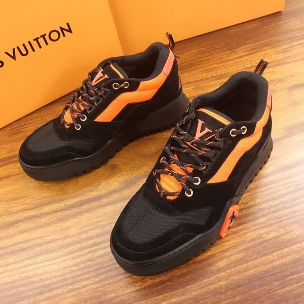 

fast delivery new men's luxury sports casual shoes fashion brand winter design classic pattern wear-resistant anti-skid platform kfy, Black