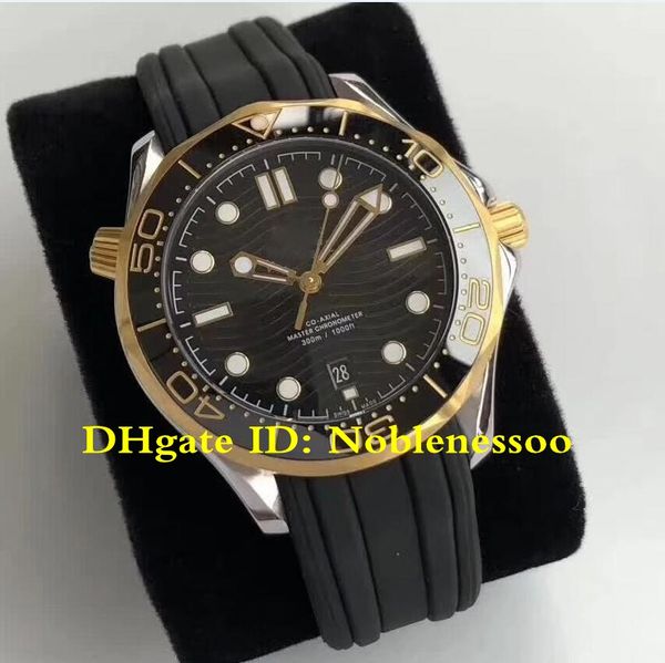 

2 color men's gold diver co-axial master chronometer 42mm 300m rubber bands om produce swiss cal.8800 automatic movement mens watch wat, Slivery;brown